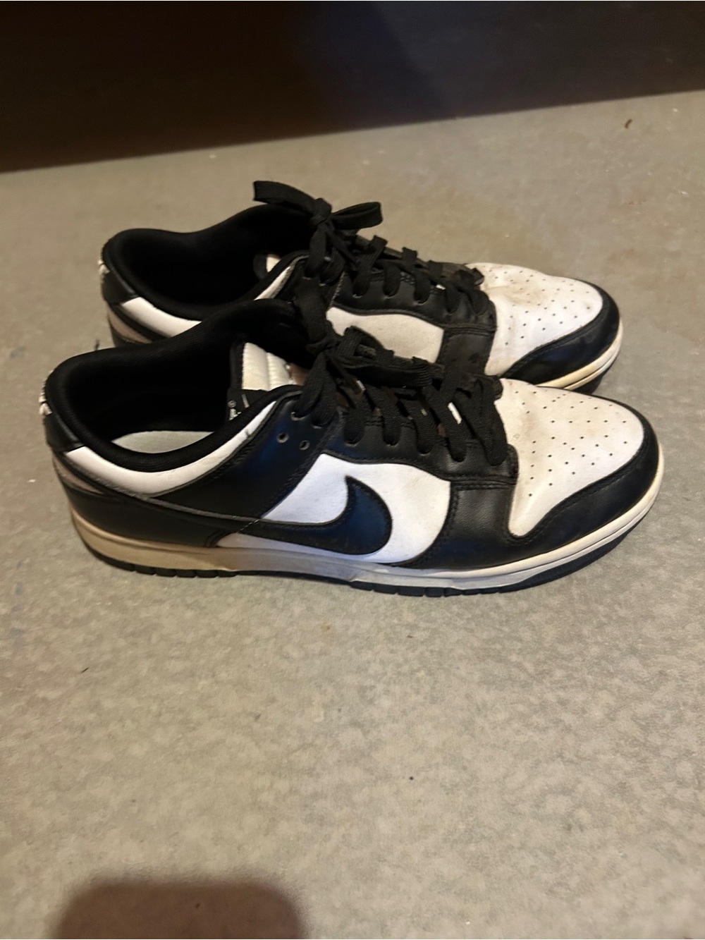 Nike Black and White Low-Top Swoosh Sneakers